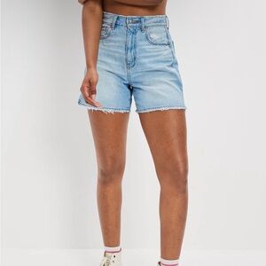 American Eagle Dreamy Drape Denim Highest Waist Baggy Short Size 6